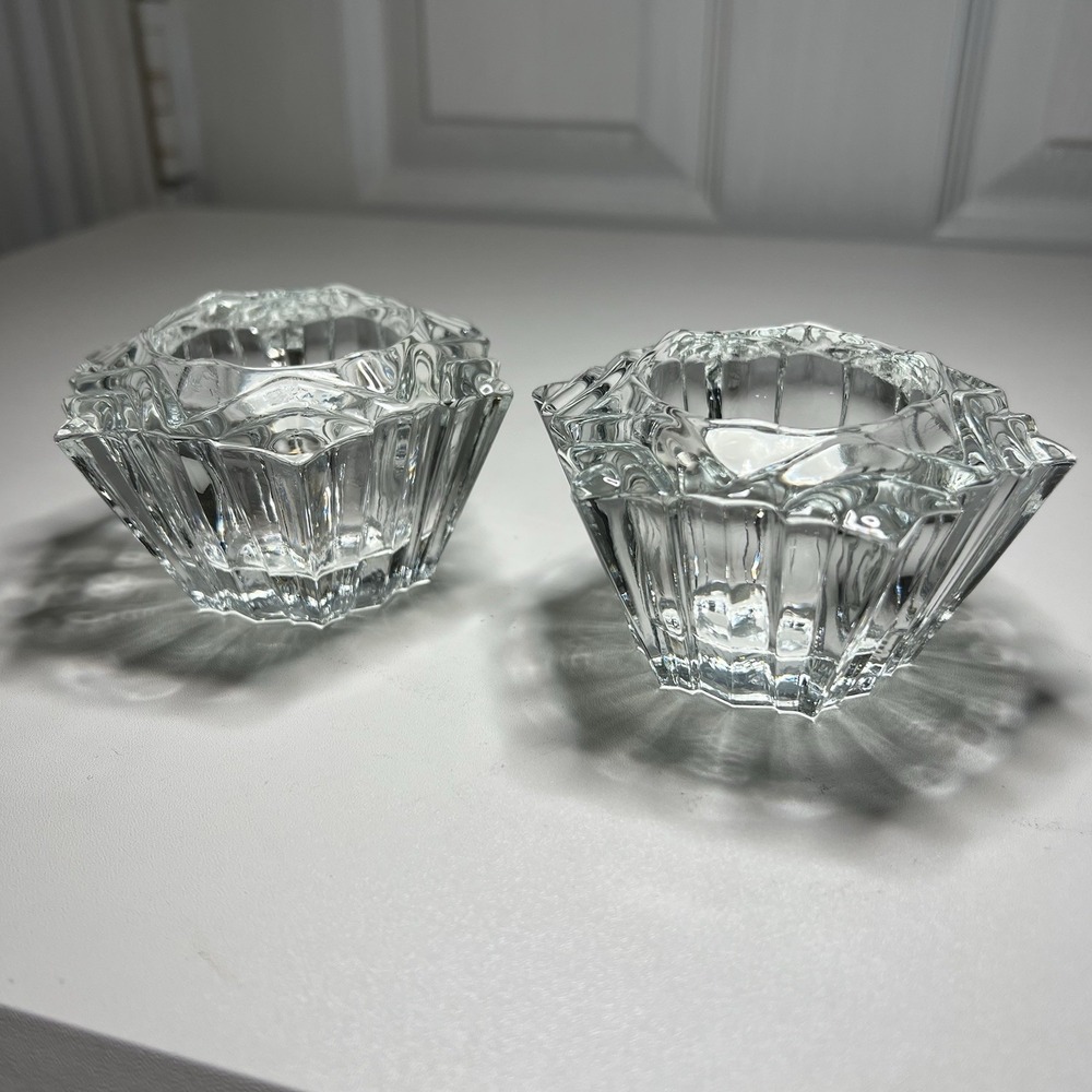 Set of 2 Crystal Prism 2 Inch Votive Candle Holder
